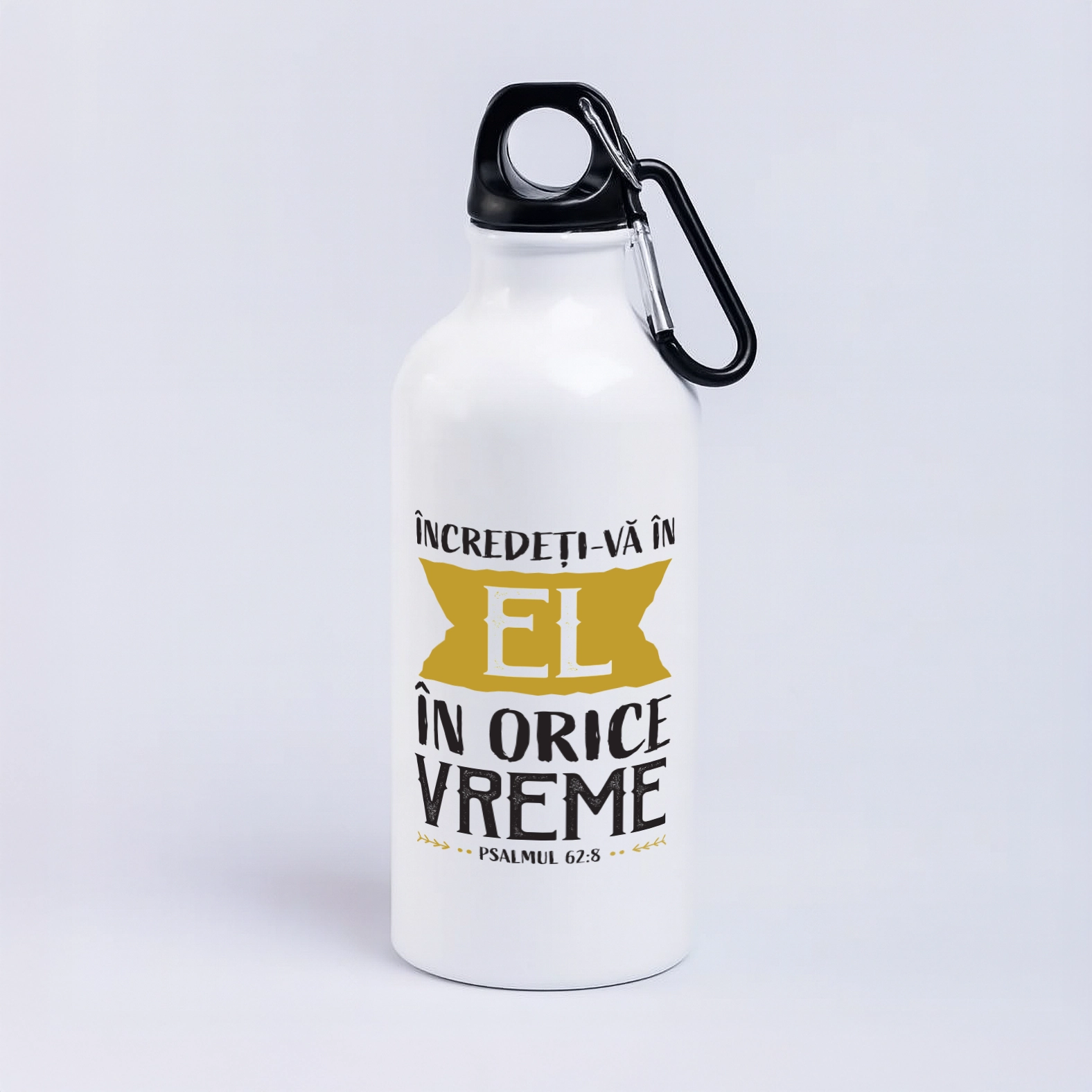 Bidon cu verset biblic - Psalmul 62:8 750ml